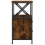 Nachttisch aus geräucherter Eiche aus Holzwerkstoff 34x35,5x70cm von vidaXL, Nachttische - Ref: Foro24-825947, Preis: 55,83 €...