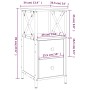 Nachttisch aus geräucherter Eiche aus Holzwerkstoff 34x35,5x70cm von vidaXL, Nachttische - Ref: Foro24-825947, Preis: 55,83 €...