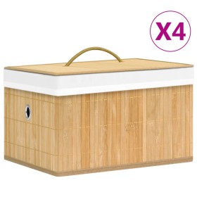 Bamboo storage boxes 4 units by vidaXL, Storage baskets - Ref: Foro24-320765, Price: 47,86 €, Discount: %