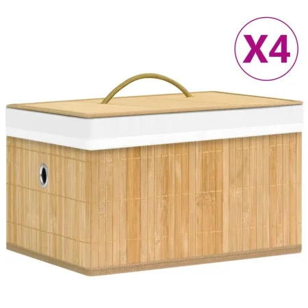 Bamboo storage boxes 4 units by vidaXL, Storage baskets - Ref: Foro24-320765, Price: 46,88 €, Discount: %