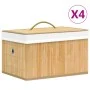Bamboo storage boxes 4 units by vidaXL, Storage baskets - Ref: Foro24-320765, Price: 46,88 €, Discount: %