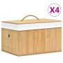 Cajas de almacenamiento de bambú 4 unidades de vidaXL, Cestas para almacenaje - Ref: Foro24-320765, Precio: 47,86 €, Descuent...
