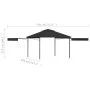 Gazebo with double extendable roof anthracite 3x3x2.75m 180g/m² by vidaXL, Tents and gazebos - Ref: Foro24-48004, Price: 244,...