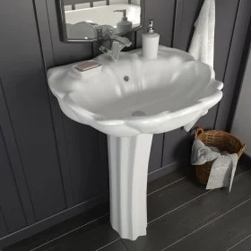 Freistehendes Waschbecken aus weißer Keramik, 580 x 510 x 200 mm von vidaXL, Sinkt - Ref: Foro24-143005, Preis: 200,24 €, Rab...