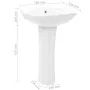 Freistehendes Waschbecken aus weißer Keramik, 580 x 510 x 200 mm von vidaXL, Sinkt - Ref: Foro24-143005, Preis: 198,97 €, Rab...