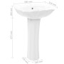 Freistehendes Waschbecken aus weißer Keramik, 580 x 510 x 200 mm von vidaXL, Sinkt - Ref: Foro24-143005, Preis: 177,46 €, Rab...