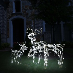 Renos de Navidad de luces 229 LEDs 3 piezas