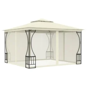 Gazebo with cream nets 300x300x265 cm by vidaXL, Tents and gazebos - Ref: Foro24-48595, Price: 355,01 €, Discount: %