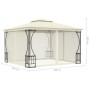 Gazebo with cream nets 300x300x265 cm by vidaXL, Tents and gazebos - Ref: Foro24-48595, Price: 368,89 €, Discount: %