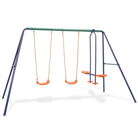 Swing set with 4 orange seats by vidaXL, Swings and play structures - Ref: Foro24-91358, Price: 171,36 €, Discount: %