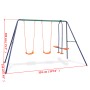 Schaukelset mit 4 orangefarbenen Sitzen von vidaXL, Schaukeln und Spielgeräte - Ref: Foro24-91358, Preis: 174,95 €, Rabatt: %