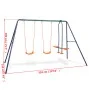 Schaukelset mit 4 orangefarbenen Sitzen von vidaXL, Schaukeln und Spielgeräte - Ref: Foro24-91358, Preis: 171,30 €, Rabatt: %