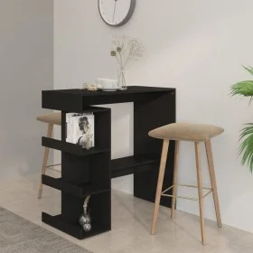 Black plywood storage shelf bar table 100x50x101.5 cm by vidaXL, Kitchen and dining tables - Ref: Foro24-809450, Price: 86,48...