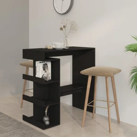 Black plywood storage shelf bar table 100x50x101.5 cm by vidaXL, Kitchen and dining tables - Ref: Foro24-809450, Price: 88,11...