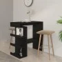 Black plywood storage shelf bar table 100x50x101.5 cm by vidaXL, Kitchen and dining tables - Ref: Foro24-809450, Price: 88,11...