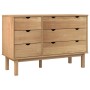 Cajonera OTTA madera maciza de pino 111x43x73,5 cm de vidaXL, Cajoneras - Ref: Foro24-348585, Precio: 197,35 €, Descuento: %