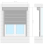 Weißes Aluminiumrollo 80x100 cm von vidaXL, Fensterläden - Ref: Foro24-144965, Preis: 175,78 €, Rabatt: %