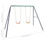 Swing set with 2 seats by vidaXL, Swings and play structures - Ref: Foro24-92318, Price: 125,86 €, Discount: %