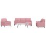 Juego de sofás con cojines 4 piezas terciopelo rosa en Sofás | Comprar online en Foro24