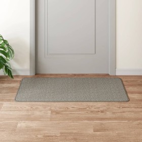 Alfombra de pasillo con aspecto de sisal plateada 50x100 cm