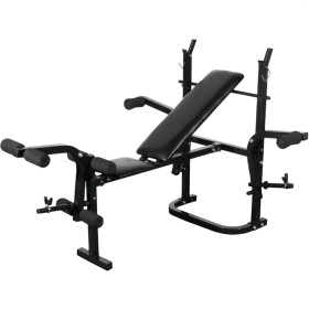 Schwarze Hantelbank für das Fitnessstudio von vidaXL, Gewichthebermaschinen - Ref: Foro24-90138, Preis: 176,82 €, Rabatt: %