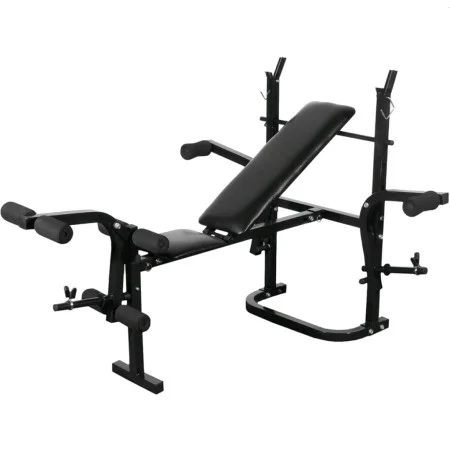Schwarze Hantelbank für das Fitnessstudio von vidaXL, Gewichthebermaschinen - Ref: Foro24-90138, Preis: 157,97 €, Rabatt: %