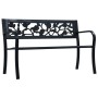 Gartenbank aus schwarzem Stahl, 125 cm von vidaXL, Gartenbänke - Ref: Foro24-47942, Preis: 82,03 €, Rabatt: %