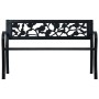 Banco de jardín acero negro 125 cm de vidaXL, Bancos de jardín - Ref: Foro24-47942, Precio: 79,39 €