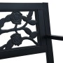 Gartenbank aus schwarzem Stahl, 125 cm von vidaXL, Gartenbänke - Ref: Foro24-47942, Preis: 82,03 €, Rabatt: %
