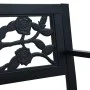 Gartenbank aus schwarzem Stahl, 125 cm von vidaXL, Gartenbänke - Ref: Foro24-47942, Preis: 83,42 €, Rabatt: %