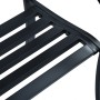 Banco de jardín acero negro 125 cm de vidaXL, Bancos de jardín - Ref: Foro24-47942, Precio: 79,39 €