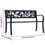 Gartenbank aus schwarzem Stahl, 125 cm von vidaXL, Gartenbänke - Ref: Foro24-47942, Preis: 82,03 €, Rabatt: %