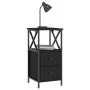 Mesita de noche madera contrachapada negra 34x35,5x70 cm de vidaXL, Mesitas de noche - Ref: Foro24-825943, Precio: 58,00 €, D...