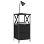 Schwarzer Nachttisch aus Sperrholz, 34 x 35,5 x 70 cm von vidaXL, Nachttische - Ref: Foro24-825943, Preis: 58,72 €, Rabatt: %
