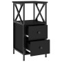 Schwarzer Nachttisch aus Sperrholz, 34 x 35,5 x 70 cm von vidaXL, Nachttische - Ref: Foro24-825943, Preis: 58,72 €, Rabatt: %