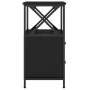 Mesita de noche madera contrachapada negra 34x35,5x70 cm de vidaXL, Mesitas de noche - Ref: Foro24-825943, Precio: 58,00 €, D...