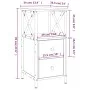 Mesita de noche madera contrachapada negra 34x35,5x70 cm de vidaXL, Mesitas de noche - Ref: Foro24-825943, Precio: 58,00 €, D...