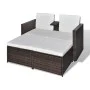 4-teiliges Gartenmöbel-Set und braune synthetische Rattankissen von vidaXL, Gartensets - Ref: Foro24-40736, Preis: 327,11 €, ...
