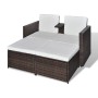 4-teiliges Gartenmöbel-Set und braune synthetische Rattankissen von vidaXL, Gartensets - Ref: Foro24-40736, Preis: 332,24 €, ...