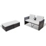4-teiliges Gartenmöbel-Set und braune synthetische Rattankissen von vidaXL, Gartensets - Ref: Foro24-40736, Preis: 332,24 €, ...