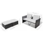 4-teiliges Gartenmöbel-Set und braune synthetische Rattankissen von vidaXL, Gartensets - Ref: Foro24-40736, Preis: 327,11 €, ...