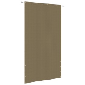 Toldo pantalla para balcón de tela oxford gris taupe 160x240 cm