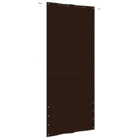 Toldo pantalla para balcón tela oxford marrón 120x240 cm