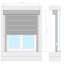 Anthrazitgraues Aluminiumrollo 100x130 cm von vidaXL, Fensterläden - Ref: Foro24-144980, Preis: 187,94 €, Rabatt: %