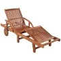 Adjustable sun lounger with solid acacia wood side table by vidaXL, Loungers - Ref: Foro24-42594, Price: 209,57 €, Discount: %
