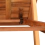 Adjustable sun lounger with solid acacia wood side table by vidaXL, Loungers - Ref: Foro24-42594, Price: 187,25 €, Discount: %