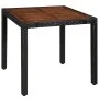 Garden dining set 5 pieces synthetic rattan and black acacia wood by vidaXL, Garden sets - Ref: Foro24-43934, Price: 332,75 €...