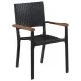 Garden dining set 5 pieces synthetic rattan and black acacia wood by vidaXL, Garden sets - Ref: Foro24-43934, Price: 332,75 €...