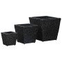 Conjunto de arriates 3 piezas jacinto de agua negro by vidaXL, Pots and planters - Ref: Foro24-45573, Price: 78,82 €, Discoun...