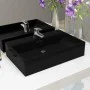 Lavabo con orificio para grifo cerámica 76x42,5x14,5 cm negro de vidaXL, Lavabos - Ref: Foro24-142743, Precio: 135,62 €, Desc...